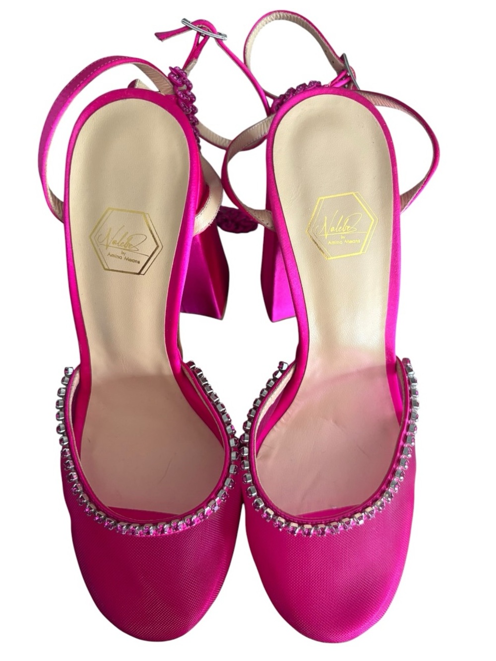 Nalebe Stellar Satin Platform Sandals - Picture 10 of 10